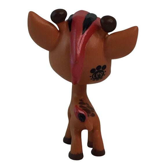 Littlest Pet Shop LPS 303 Twizzle Tallwater Giraffe 943 Green Star Eyes Giraffe - Picture 4 of 13